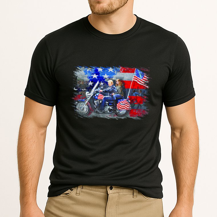 Funny Trump Motorcycle Trump  Biker Trump Cooling Performance Crew T-Shirt