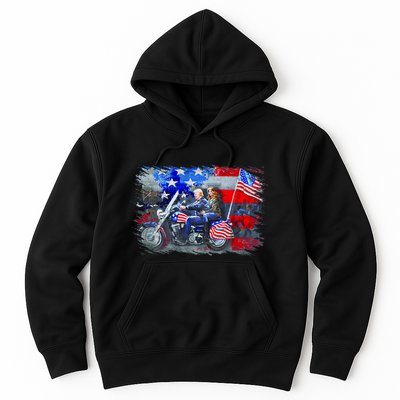 Funny Trump Motorcycle Trump  Biker Trump Hoodie