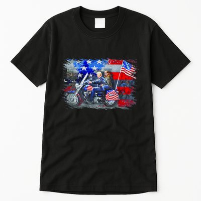 Funny Trump Motorcycle Trump  Biker Trump Tall T-Shirt
