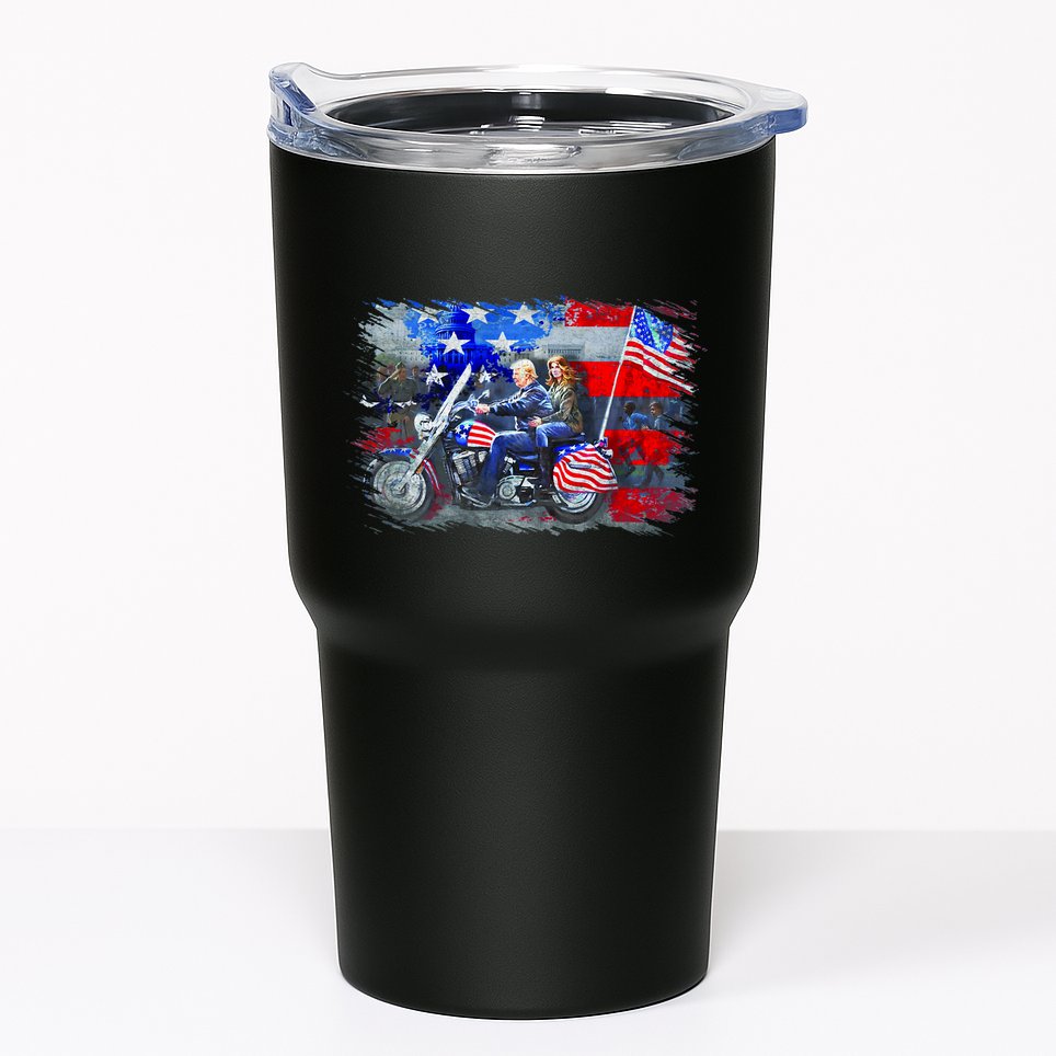 Funny Trump Motorcycle Trump  Biker Trump Tumbler