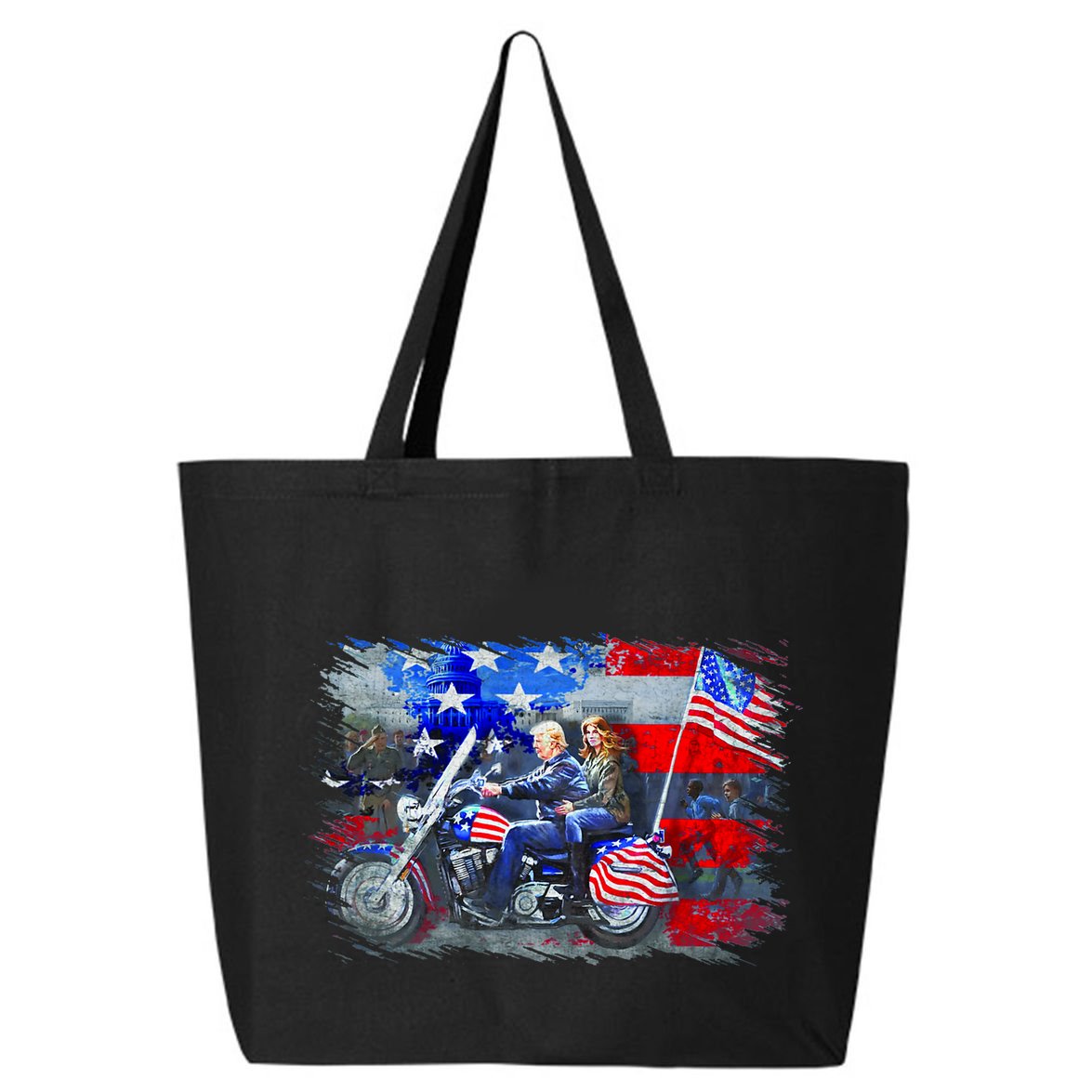 Funny Trump Motorcycle Trump  Biker Trump 25L Jumbo Tote