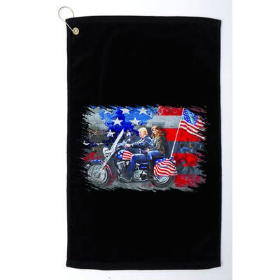 Funny Trump Motorcycle Trump  Biker Trump Golf Towel