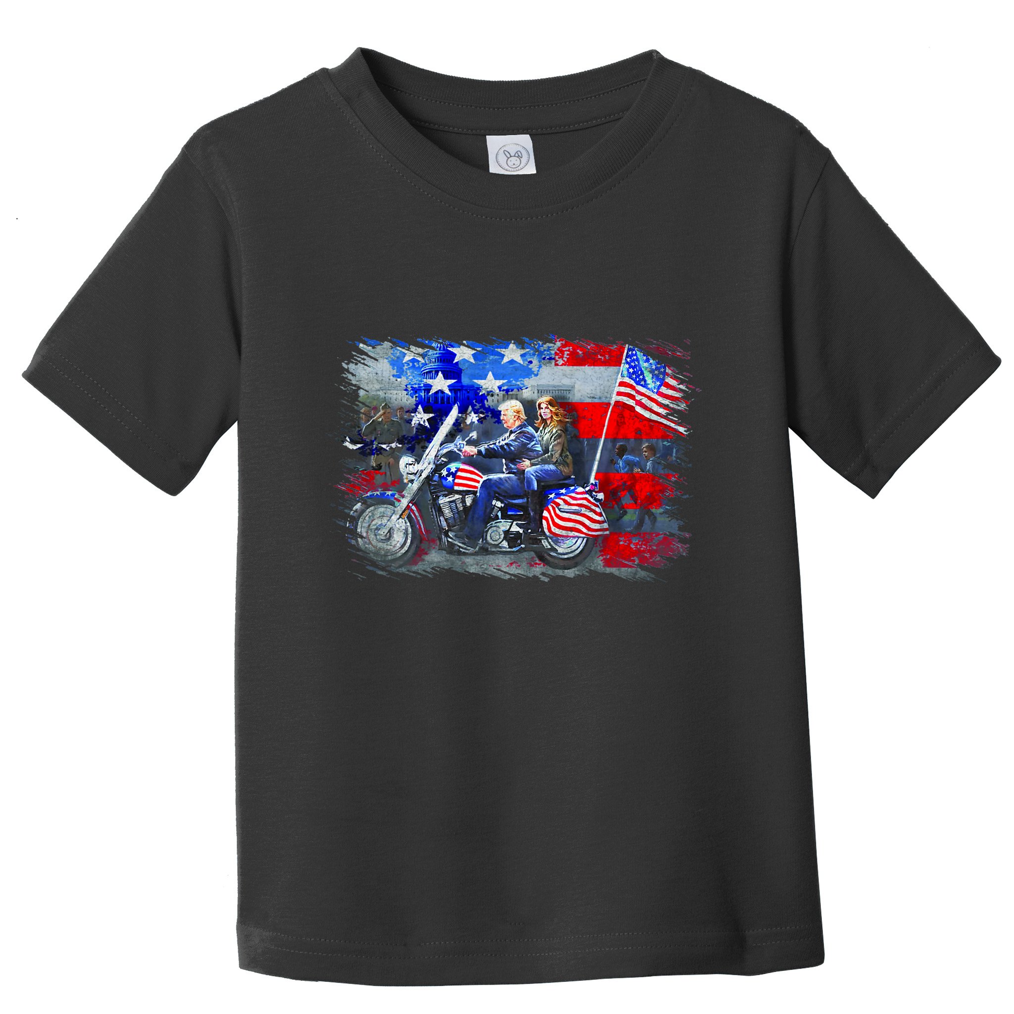 Funny Trump Motorcycle Trump  Biker Trump Toddler T-Shirt