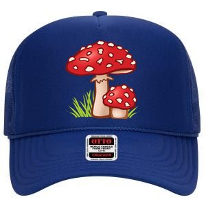 Funny Toadstool Mushroom Plant Toxic Fungus Cute Costume Meaningful Gift High Crown Mesh Back Trucker Hat