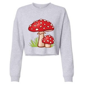 Funny Toadstool Mushroom Plant Toxic Fungus Cute Costume Meaningful Gift Cropped Pullover Crew