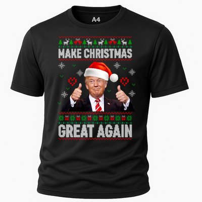 Funny Trump Make Christmas Great Again Ugly Christmas Sweater Xmas Cooling Performance Crew T-Shirt