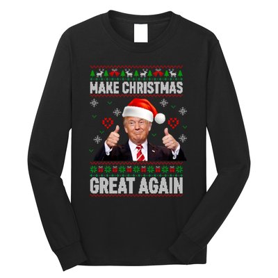 Funny Trump Make Christmas Great Again Ugly Christmas Sweater Xmas Long Sleeve Shirt