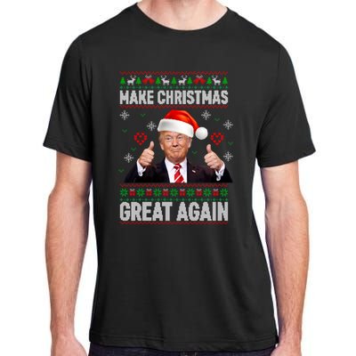 Funny Trump Make Christmas Great Again Ugly Christmas Sweater Xmas Adult ChromaSoft Performance T-Shirt