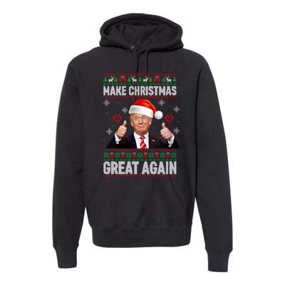 Funny Trump Make Christmas Great Again Ugly Christmas Sweater Xmas Premium Hoodie