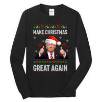 Funny Trump Make Christmas Great Again Ugly Christmas Sweater Xmas Tall Long Sleeve T-Shirt