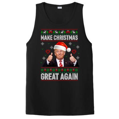 Funny Trump Make Christmas Great Again Ugly Christmas Sweater Xmas PosiCharge Competitor Tank