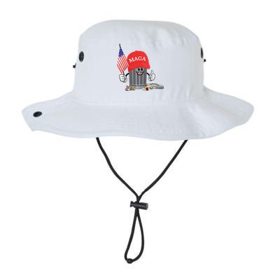 Funny Trump Maga Garbage Can Cartoon Character American Flag Gift Legacy Cool Fit Booney Bucket Hat