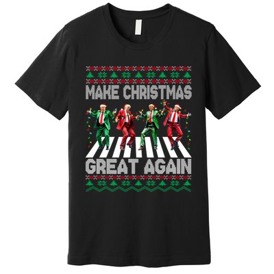 Funny Trump Make Christmas Great Again Ugly Christmas Sweater Xmas Premium T-Shirt