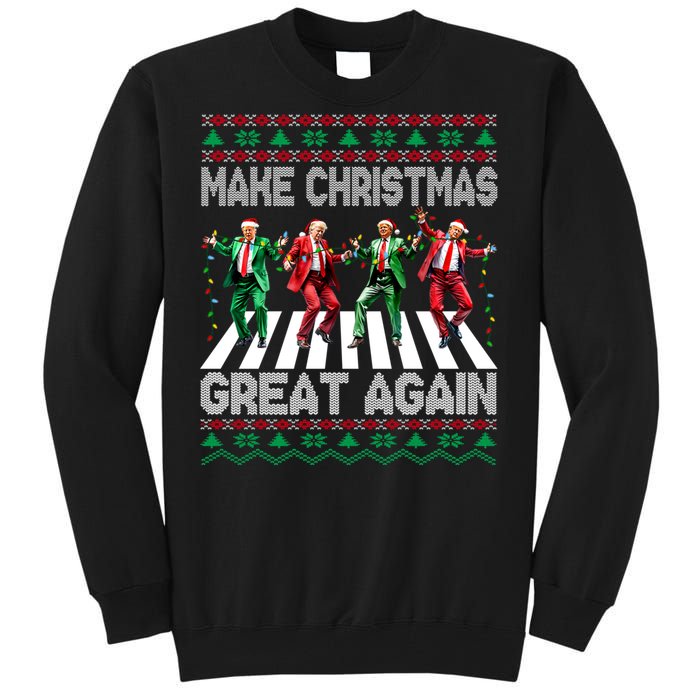 Funny Trump Make Christmas Great Again Ugly Christmas Sweater Xmas Tall Sweatshirt