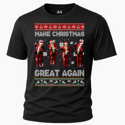 Funny Trump Make Christmas Great Again Ugly Christmas Sweater Xmas Cooling Performance Crew T-Shirt