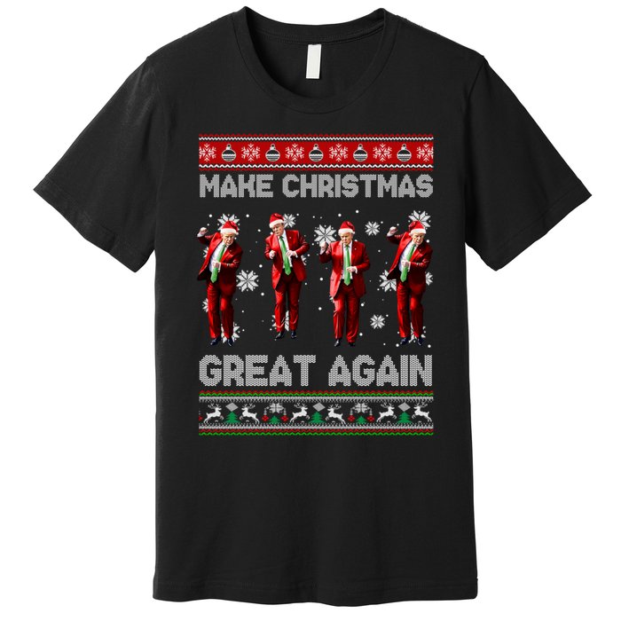 Funny Trump Make Christmas Great Again Ugly Christmas Sweater Xmas Premium T-Shirt