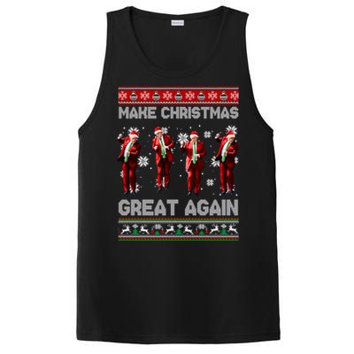 Funny Trump Make Christmas Great Again Ugly Christmas Sweater Xmas PosiCharge Competitor Tank