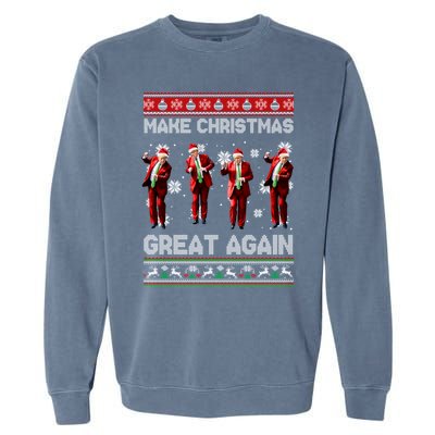 Funny Trump Make Christmas Great Again Ugly Christmas Sweater Xmas Garment-Dyed Sweatshirt