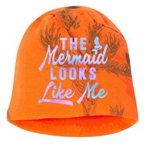 Funny The Mermaid Looks Like Me Quote Kati - Camo Knit Beanie