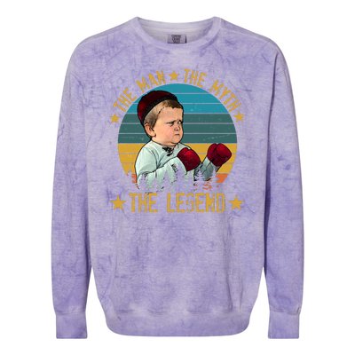 Funny The Man The Myth The Legend Vintage Hasbulla Kid Colorblast Crewneck Sweatshirt