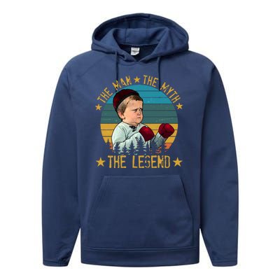 Funny The Man The Myth The Legend Vintage Hasbulla Kid Performance Fleece Hoodie