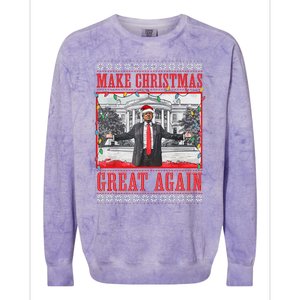 Funny Trump Make Christmas Great Again Ugly Sweater Xmas Colorblast Crewneck Sweatshirt