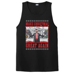 Funny Trump Make Christmas Great Again Ugly Sweater Xmas PosiCharge Competitor Tank