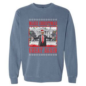 Funny Trump Make Christmas Great Again Ugly Sweater Xmas Garment-Dyed Sweatshirt