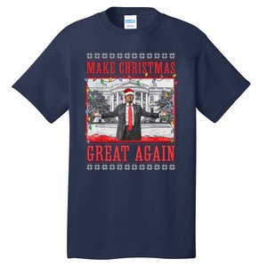 Funny Trump Make Christmas Great Again Ugly Sweater Xmas Tall T-Shirt