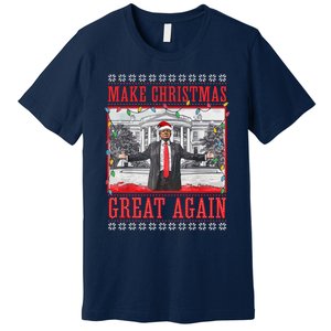 Funny Trump Make Christmas Great Again Ugly Sweater Xmas Premium T-Shirt