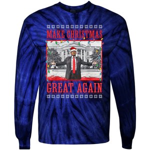 Funny Trump Make Christmas Great Again Ugly Sweater Xmas Tie-Dye Long Sleeve Shirt