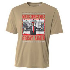 Funny Trump Make Christmas Great Again Ugly Sweater Xmas Cooling Performance Crew T-Shirt