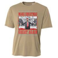 Funny Trump Make Christmas Great Again Ugly Sweater Xmas Cooling Performance Crew T-Shirt