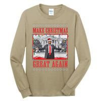 Funny Trump Make Christmas Great Again Ugly Sweater Xmas Tall Long Sleeve T-Shirt