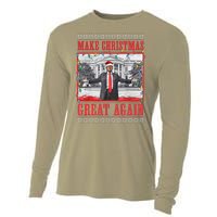 Funny Trump Make Christmas Great Again Ugly Sweater Xmas Cooling Performance Long Sleeve Crew