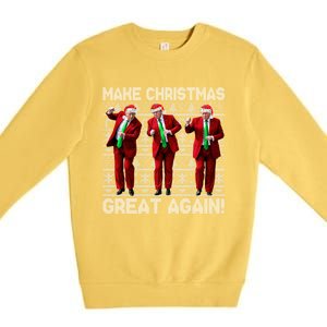 Funny Trump Make Christmas Great Again Ugly Xmas Gift Premium Crewneck Sweatshirt