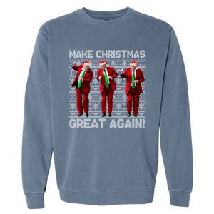 Funny Trump Make Christmas Great Again Ugly Xmas Gift Garment-Dyed Sweatshirt