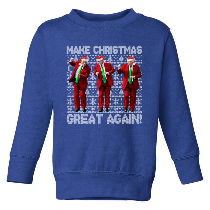 Funny Trump Make Christmas Great Again Ugly Xmas Gift Toddler Sweatshirt