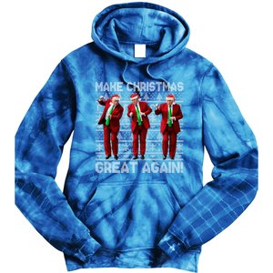 Funny Trump Make Christmas Great Again Ugly Xmas Gift Tie Dye Hoodie