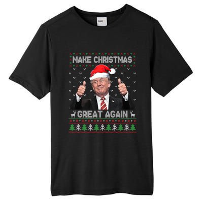 Funny Trump Make Christmas Great Again Ugly Sweater Xmas Funny Gift Tall Fusion ChromaSoft Performance T-Shirt