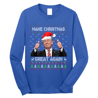 Funny Trump Make Christmas Great Again Ugly Sweater Xmas Funny Gift Long Sleeve Shirt