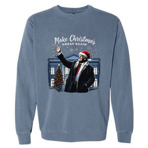 Funny Trump Make Christmas Great Again Ugly Sweater Xmas Garment-Dyed Sweatshirt