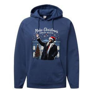 Funny Trump Make Christmas Great Again Ugly Sweater Xmas Performance Fleece Hoodie