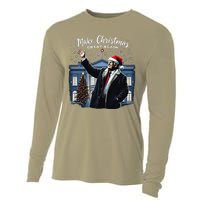 Funny Trump Make Christmas Great Again Ugly Sweater Xmas Cooling Performance Long Sleeve Crew