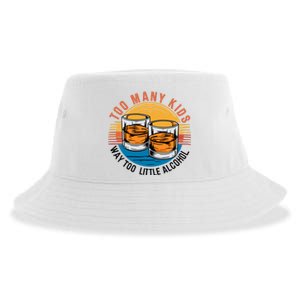 Funny Too Many Children Little Alcohol Dad Life Sustainable Bucket Hat