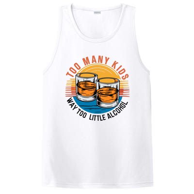 Funny Too Many Children Little Alcohol Dad Life PosiCharge Competitor Tank