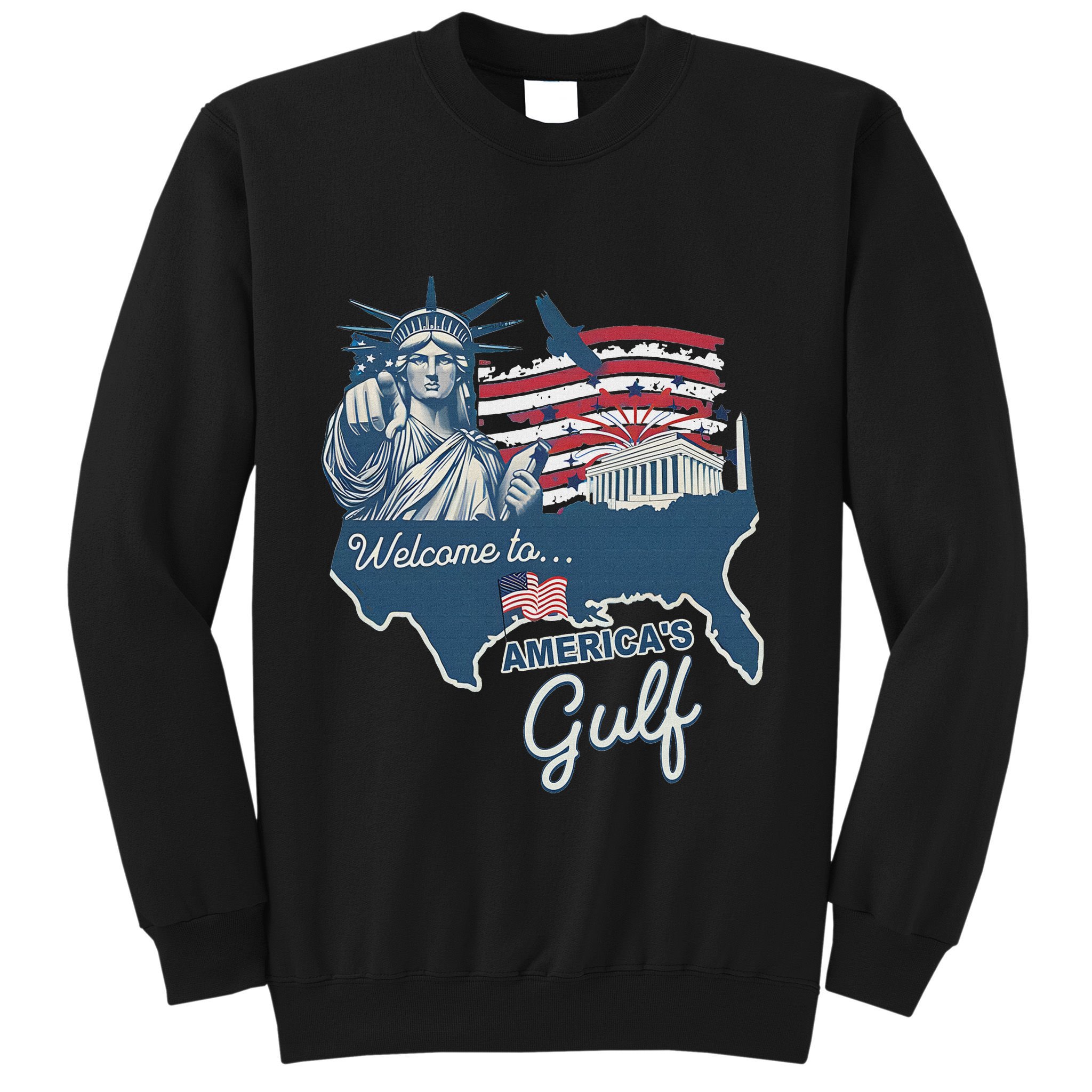 Funny Trump Mexico America Retro Welcome To AmericaS Gulf Sweatshirt
