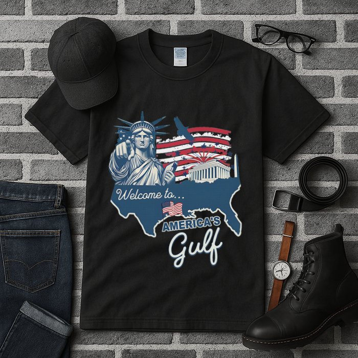 Funny Trump Mexico America Retro Welcome To AmericaS Gulf Tall T-Shirt