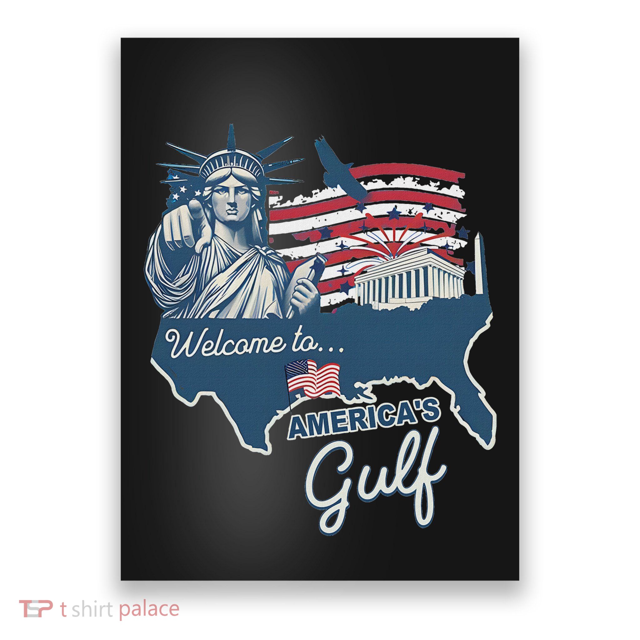 Funny Trump Mexico America Retro Welcome To AmericaS Gulf Poster