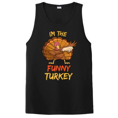 Funny Turkey Matching Family Group Thanksgiving Party Pajama PosiCharge Competitor Tank